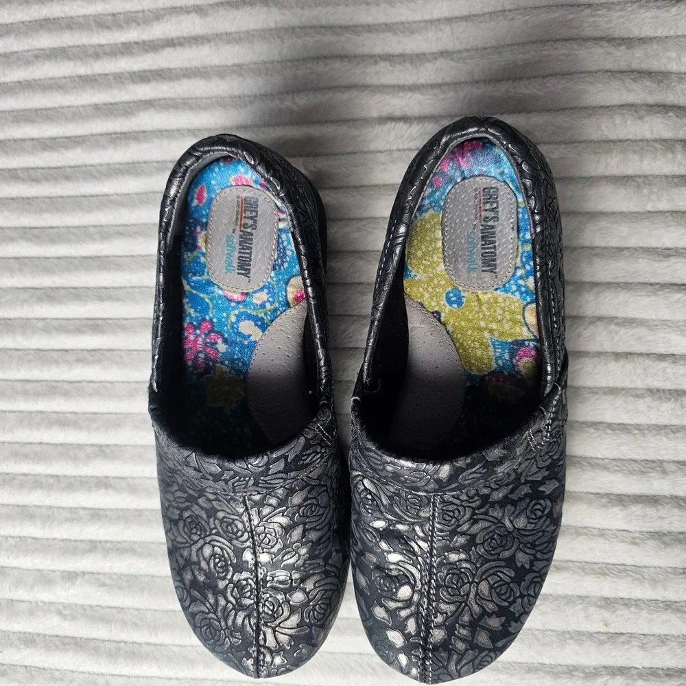 GREYS ANATOMY by Barco Softwalk‎ Womens Slip On Clogs Rose Floral Print Comfort - Picture 7 of 8